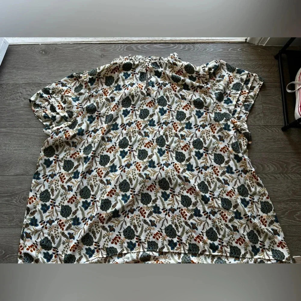 Rose + Olive Bohemian Short Sleeve Blouse Bundle (2 Tops) - 3x - Picture 6 of 11